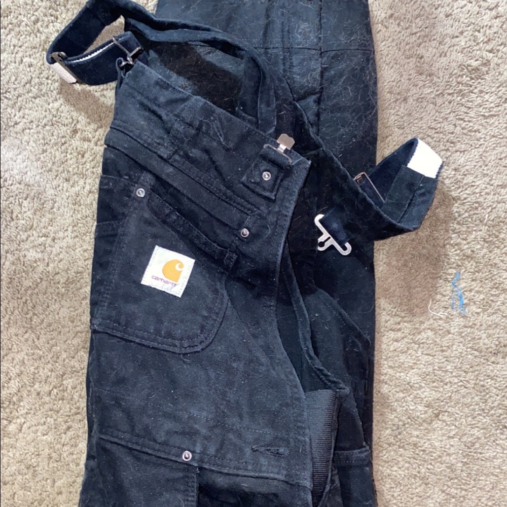 Women’s carhartt bibs- used maybe once. $65